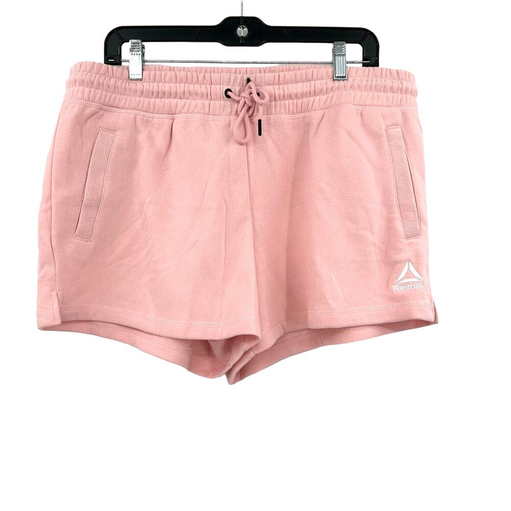Reebok Size XL Shorts Pink Elastic Waist Drawstring Relaxed Fit Pull On NWT